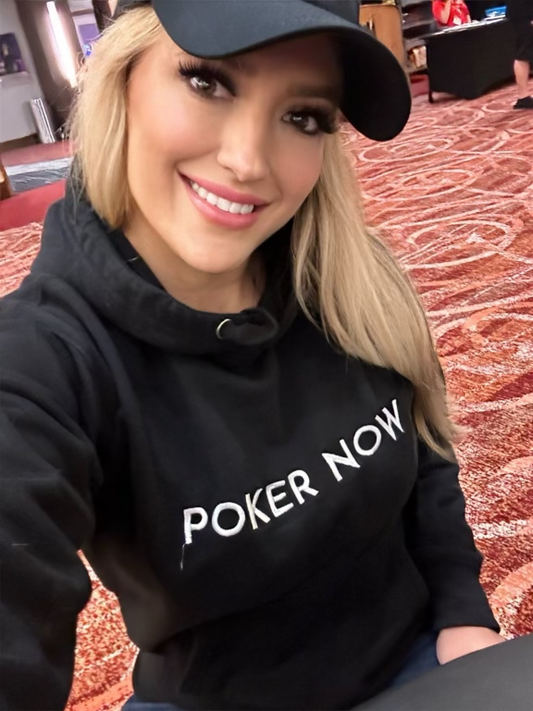 Premium Embroidered Poker Now Hoodie