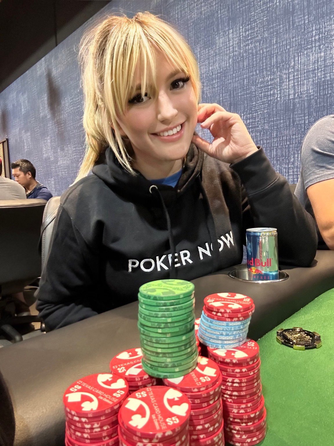 Premium Embroidered Poker Now Hoodie